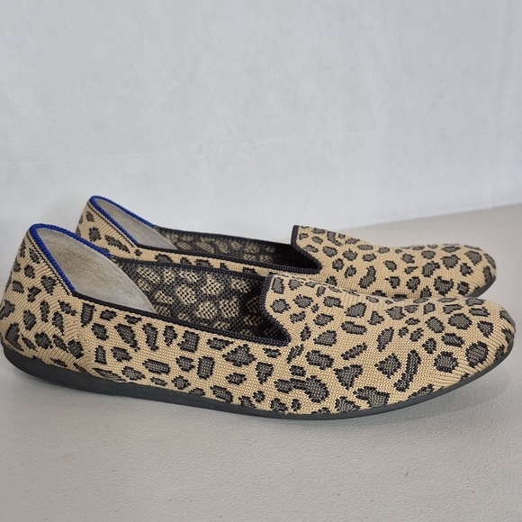 Rothy's The Loafer Spotted Leopard Print Round Toe Slip-On Flats Shoes - Size 8* - Picture 2 of 16